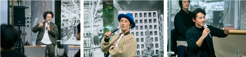 DDAA/DDAA LAB代表・元木大輔氏 / CINEMA CARAVAN代表、Photographer・志津野雷氏 / リアルゲイト専務取締役・渡邊学