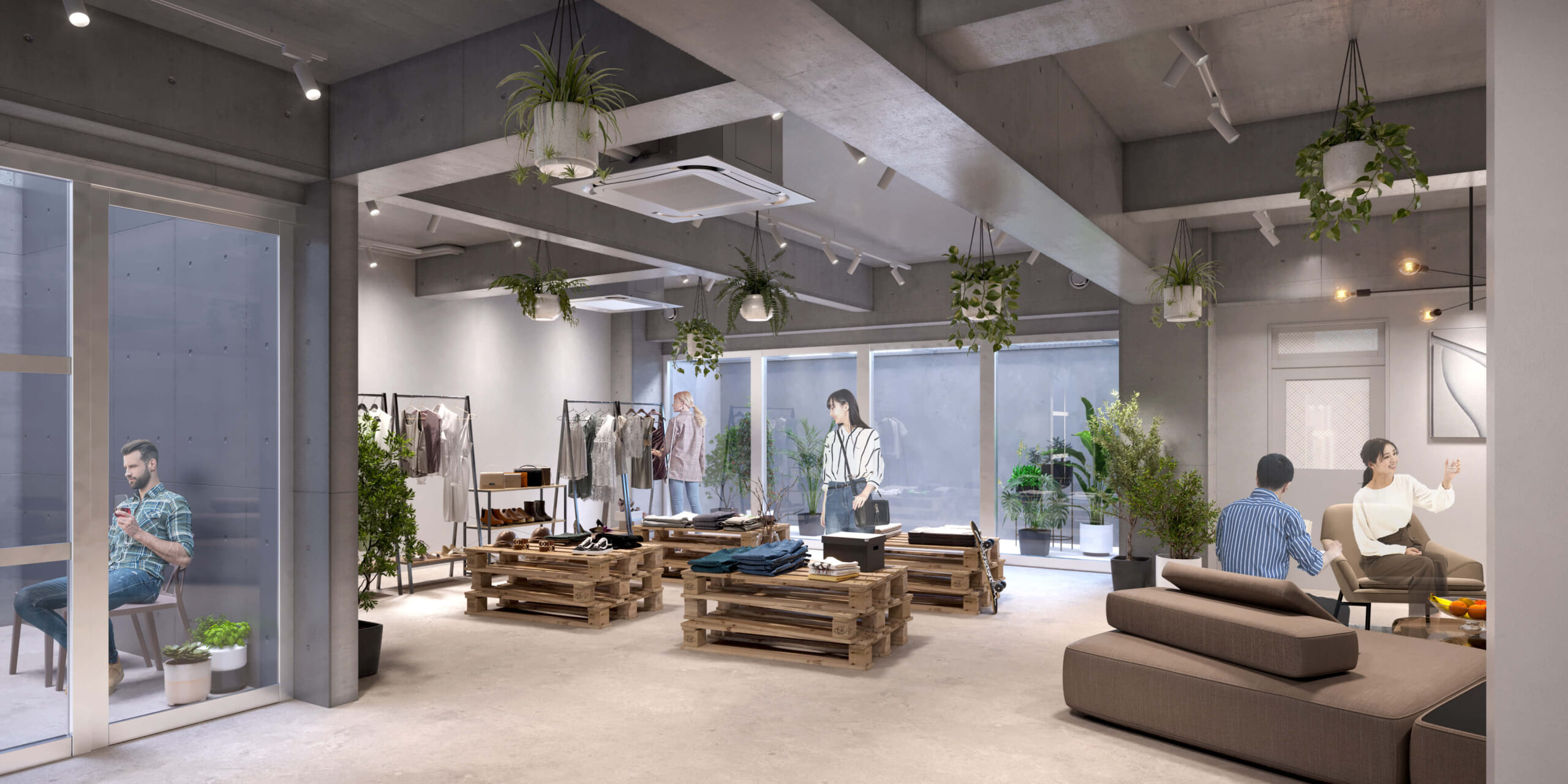 ▲B1F区画 サービスショップ入居イメージ