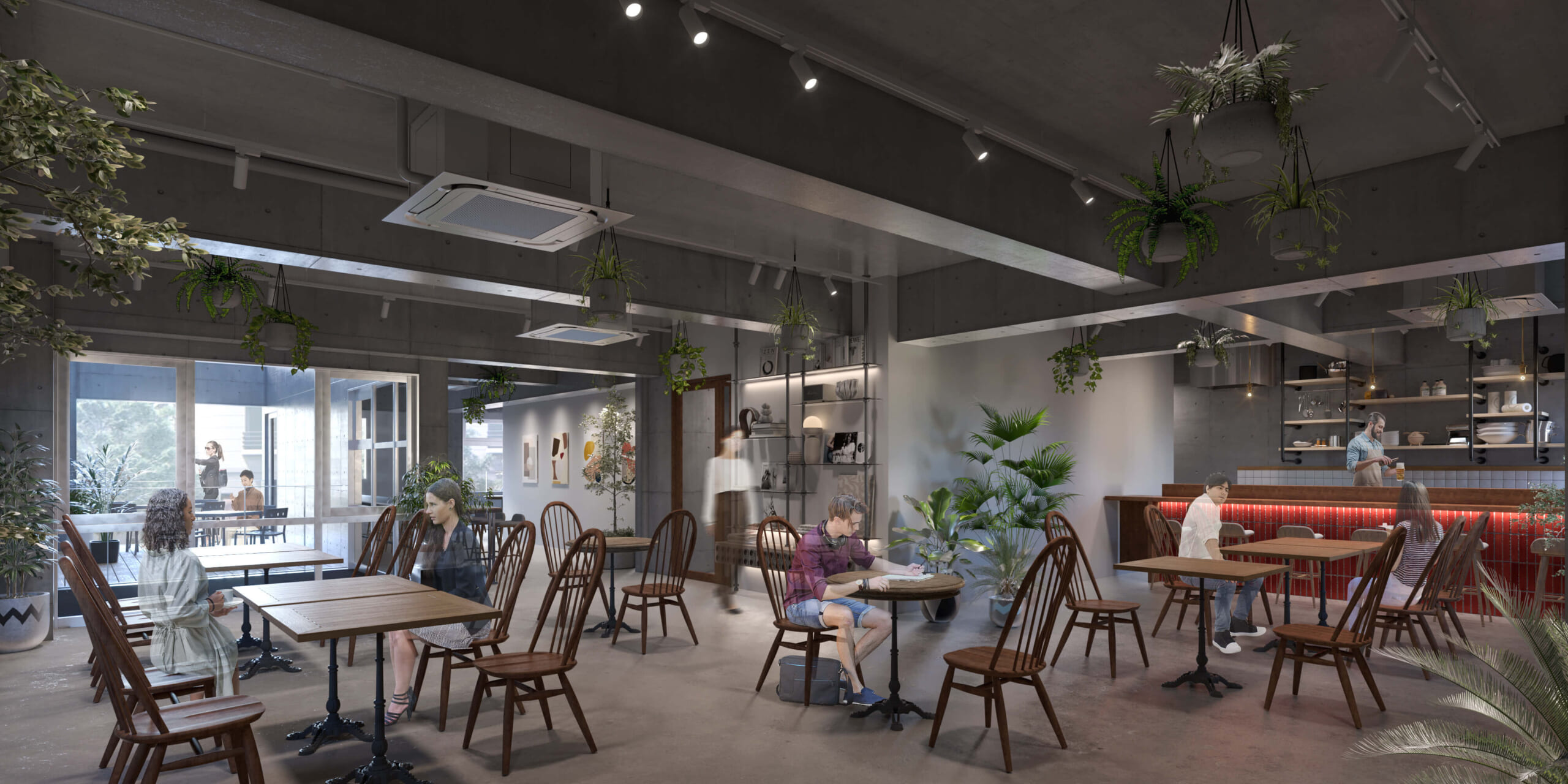 ▲1F区画 飲食店舗入居イメージ