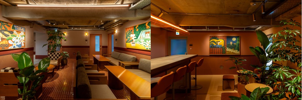 各階に配置した共用ラウンジ