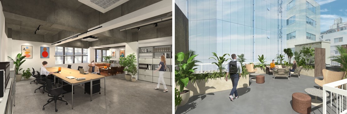 ▲オフィス／屋上テラスイメージ